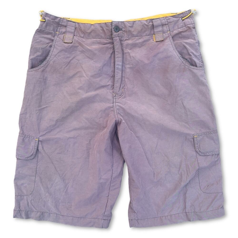 Y2K No Boundaries Swim Trunks Purple Cargo Board Shorts | Size 36